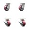 Service Caster 4 Inch Kingpinless Poly on Aluminum Wheel Swivel Caster Set with 2 Brakes SCC SCC-KP30S420-PAR-2-SLB-2 - alternate 1